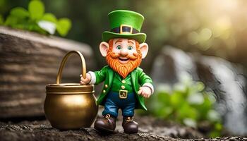 A Leprechaun With Pot of Gold photo