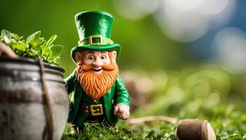 Leprechaun with Pot of Gold photo