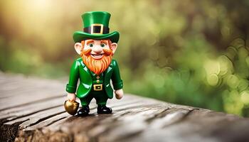 Smiling Leprechaun Figurine photo
