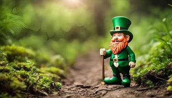 Leprechaun in a Green Forest photo