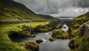 Stone Bridge Over a River photo