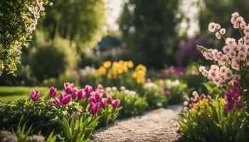 A Path Through a Spring Garden photo