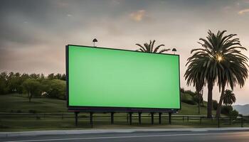 Blank Billboard in the Desert photo