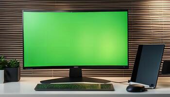Green Screen Desktop Setup photo