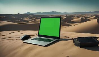 Laptop in the Desert photo