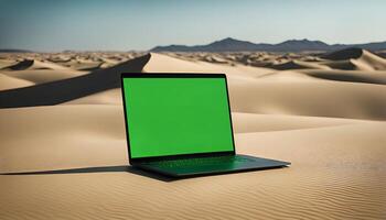 Laptop in the Desert photo