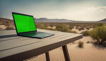 Laptop in the Desert photo