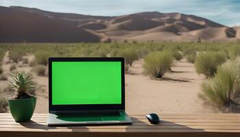 Laptop in the Desert photo
