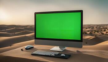 Desktop Computer in the Desert photo