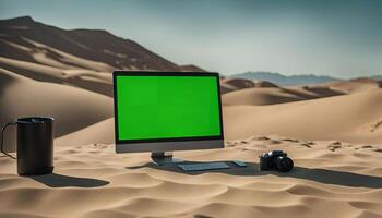 Computer in Desert photo