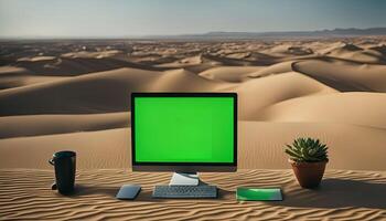Desktop Computer in the Desert photo