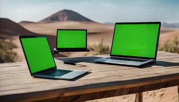 Laptops in the Desert photo