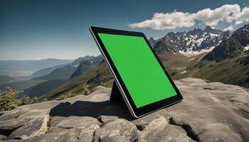 Tablet on a Mountaintop photo