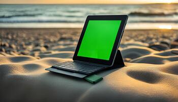 Tablet on the Beach photo