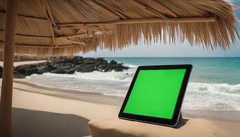 Tablet on a Beach photo