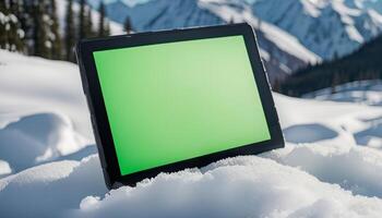 Tablet in Snow Mountains photo