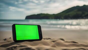 Smartphone on a Beach photo