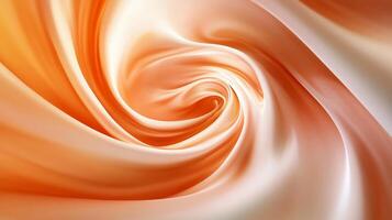 A swirl of orange and white fabric with a soft, flowing texture photo