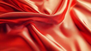A red fabric with a pattern of lines and dots photo
