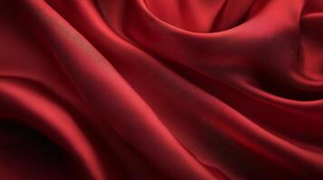 A red fabric with a pattern of lines and swirls photo