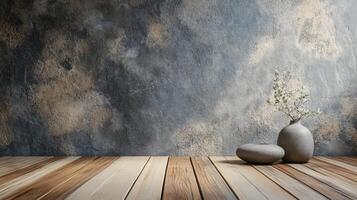 The vase and the flower create a sense of calm and serenity in the room photo