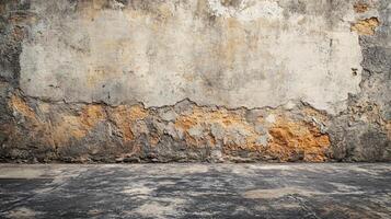 A wall with a crack in it and a hole in it photo