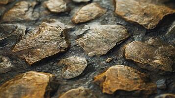 A close up of a rocky surface with various sized rocks scattered across it photo
