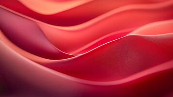 A red wave of fabric with a red background photo
