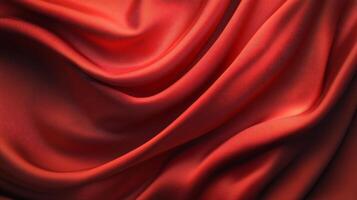 A red fabric with a pattern of lines and swirls photo