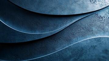 A blue and white abstract design with a wave pattern photo