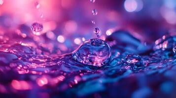 A drop of water is falling into a body of water, creating a ripple effect photo