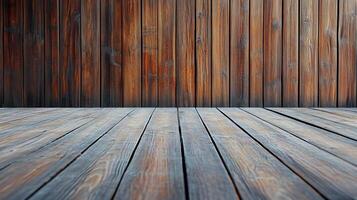 A wooden floor with a large empty space in the middle photo