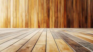 A wooden floor with a large empty space in the middle photo