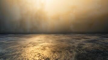 A desolate beach with a cloudy sky and a few drops of rain photo