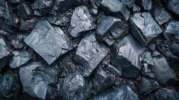 A close up of a pile of rocks with a dark blue color photo