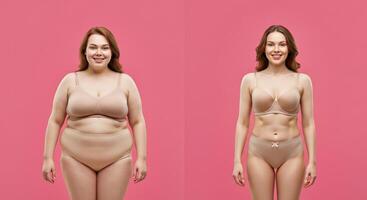 Transformation journey of body confidence and self acceptance for diverse women photo