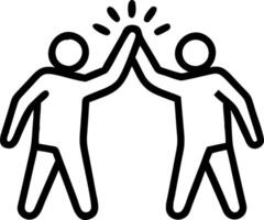 Team Celebrating Success in Office with High Five and Smiles vector