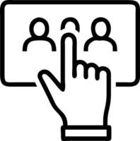 Touchscreen Collaboration in High Tech Office vector