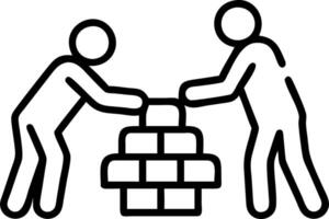 Team Building Tower of Blocks vector
