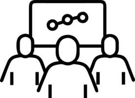 Team Working Around a Large Whiteboard vector