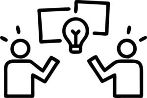 Team Passing Ideas on Sticky Notes vector