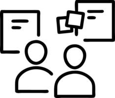 Team members using post it notes and digital screens in a collaborative brainstorming session with soft abstract background and copy space vector