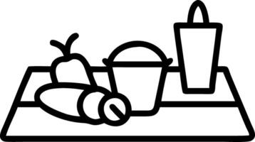Outdoor picnic setup with plain background and copy space vector