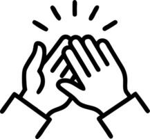 Soft abstract hands clapping in a meeting room vector