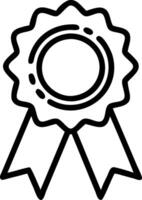 Plain light blue background with business award badge and ribbon vector