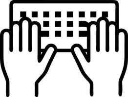 Macro Shot of Hands Typing on Transparent Keyboard with Neon Lights vector