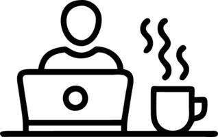 Relaxed remote work setup with bokeh digital art background vector