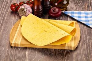 Mexican tortilla for burrito wrap photo