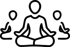 Serene yoga session with soft abstract and bokeh background vector