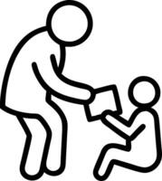 Soft abstract of a grandparent teaching a child to write vector